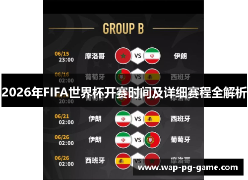 2026年FIFA世界杯开赛时间及详细赛程全解析